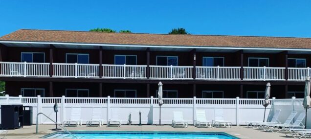 Naders Motel Ludington View Of Pool FB