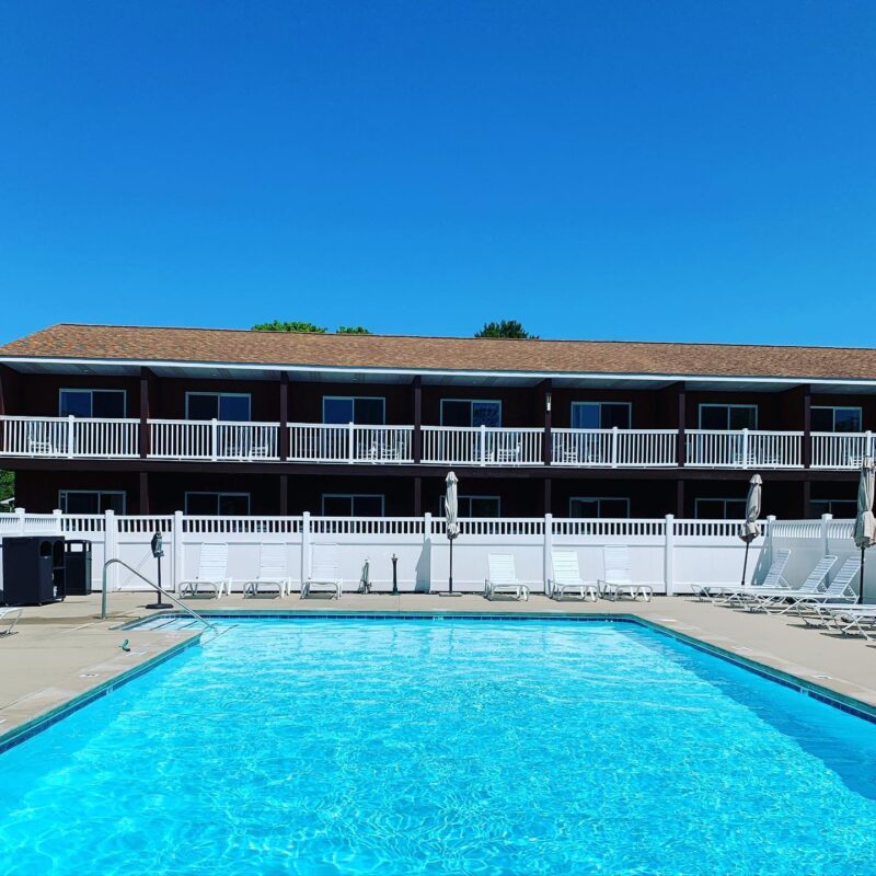 Naders Motel Ludington View Of Pool FB