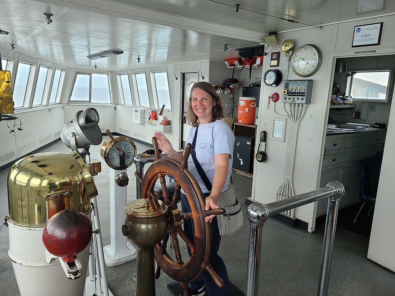SS Badger Pilot House Tour Steering Ship Rudd