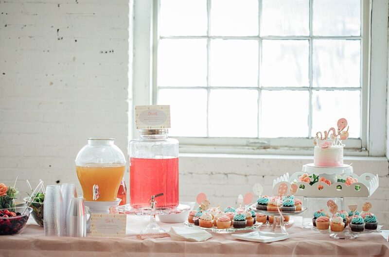 West End drink and dessert display