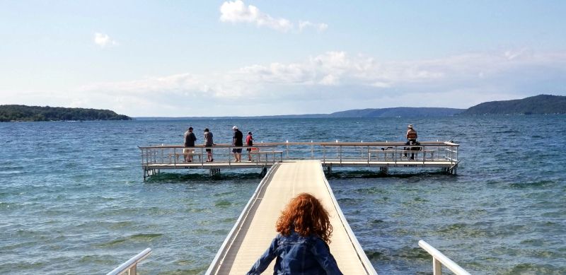 Fishing Dock In Beulah On Crystal Lake Berta Via Rudd