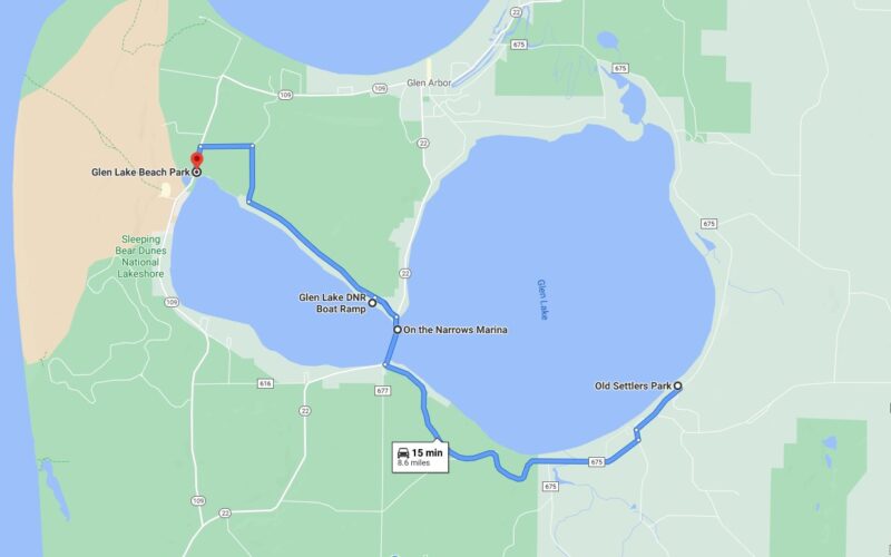 Glen Lake Beaches And Public Access Points
