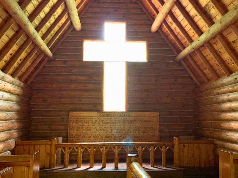 Hartwick Pines Chapel In The Woods Cross Window