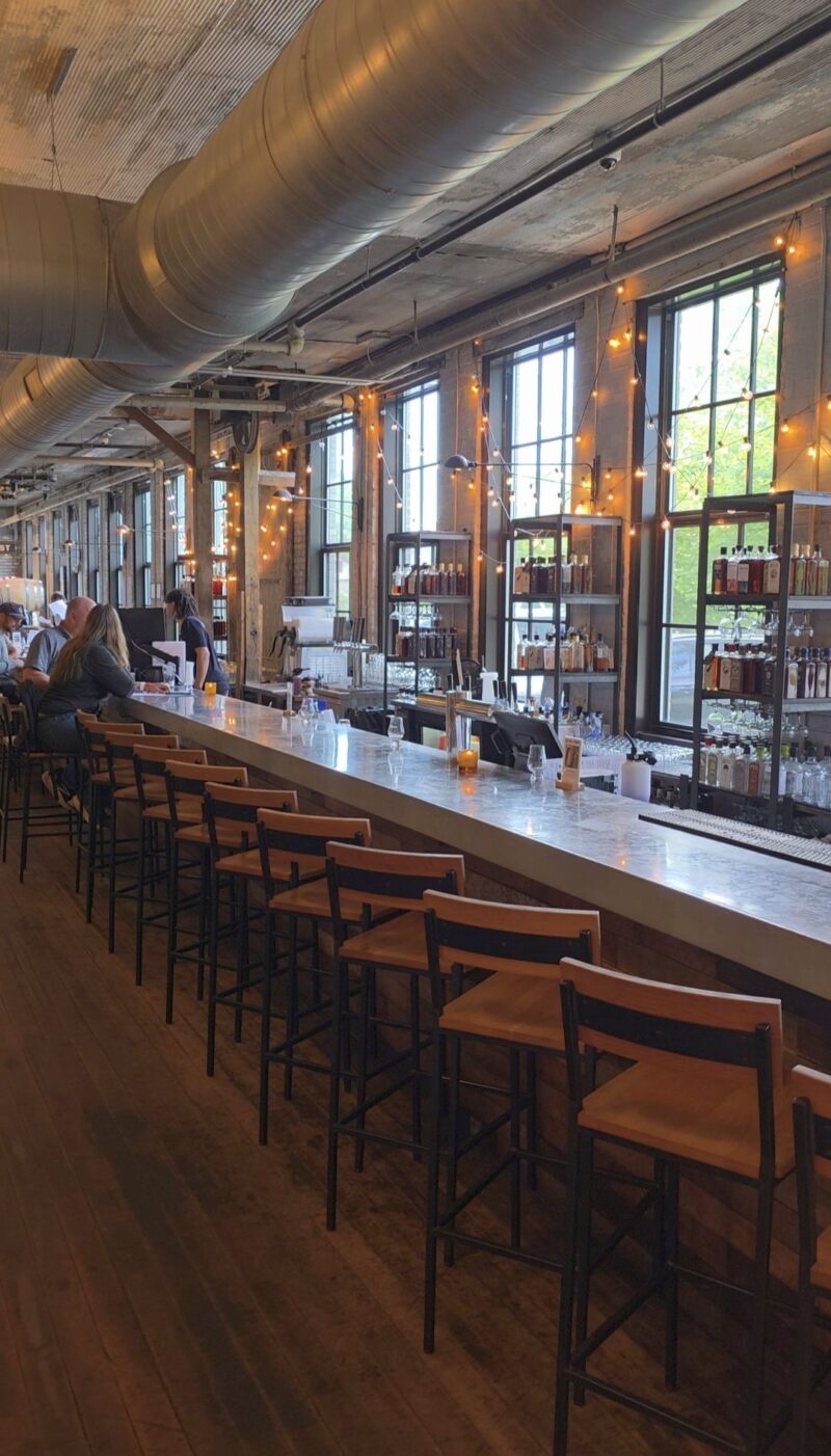 Bar counter at Journeyman Distillery
