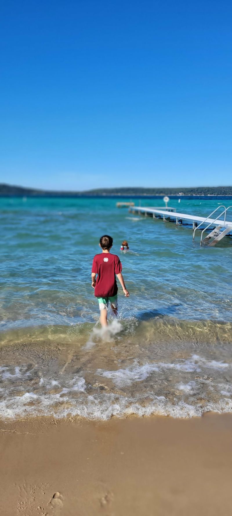 Kids Playing By Dock In Crystal Lake Berta Via Rudd