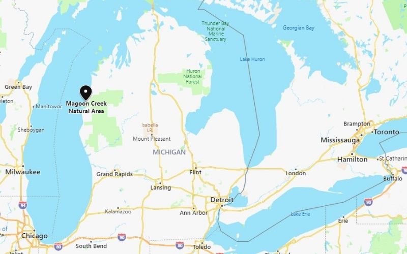 Magoon Creek Park Manistee Michigan Location