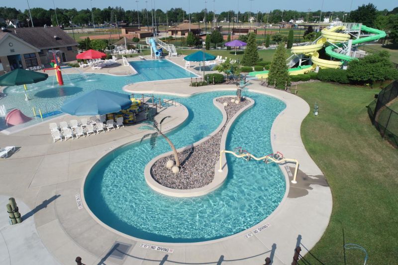 Manitowoc Aquatic Center And Mini Golf Bird Eye View Visit Manitowoc Website