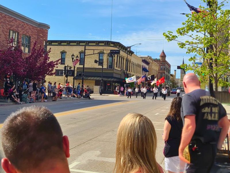 Manitowoc WI Downtown During Memorial Day Wide Rudd