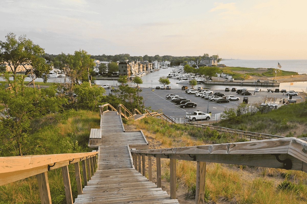 New Buffalo Public Beach Overlooking The Marina