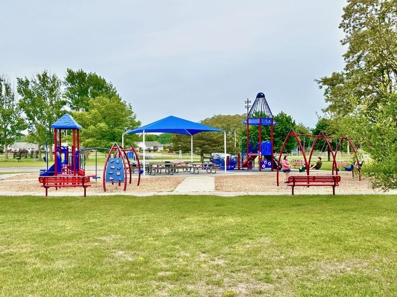 Playground At Douglas Park Next To Manistee Hampton Inn