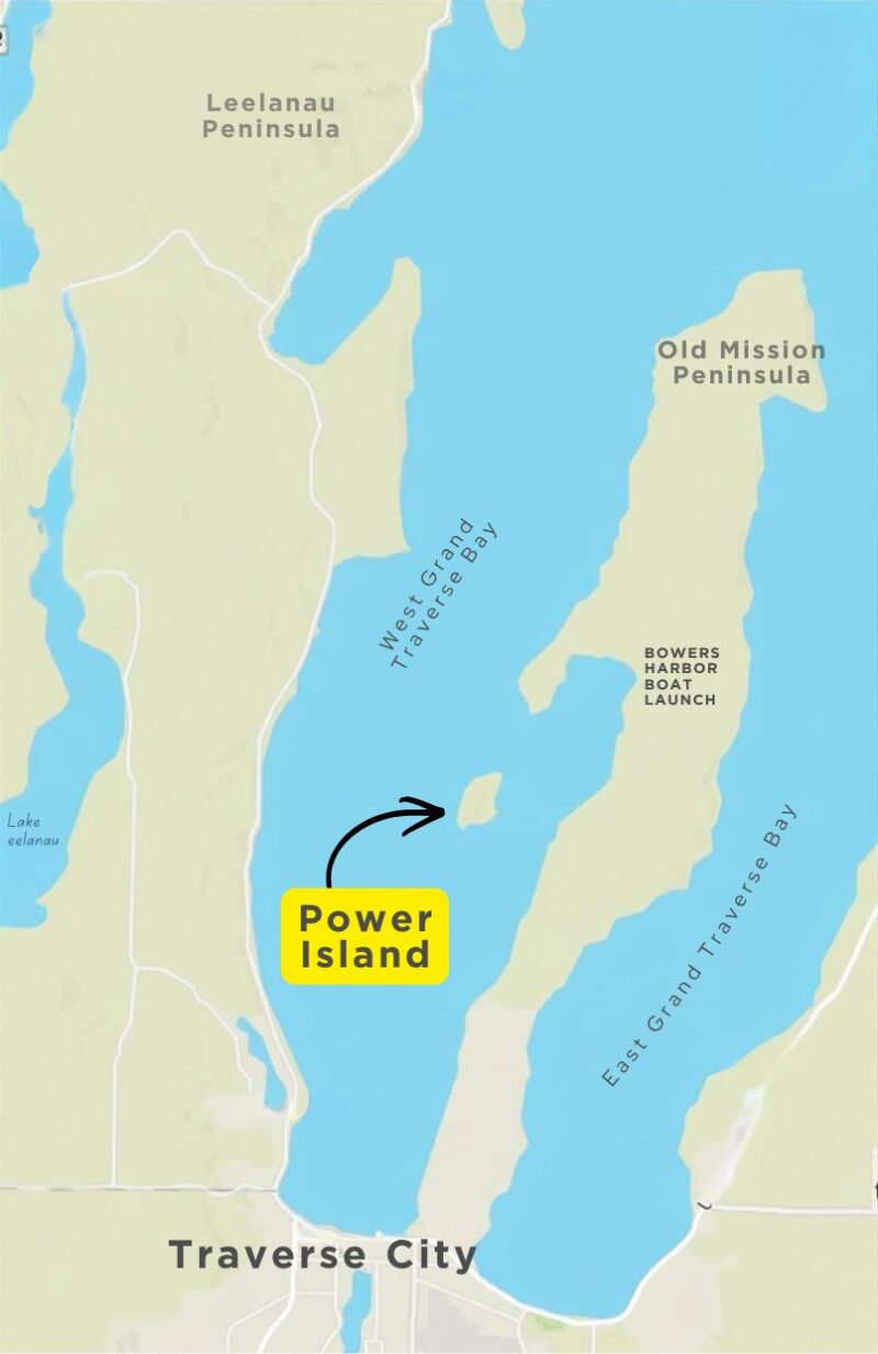 Power Island Location Map