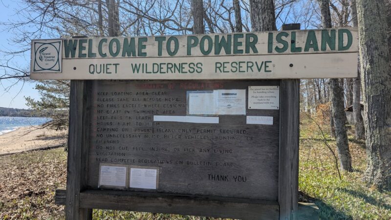 Power Island Sign Grand Traverse County FB