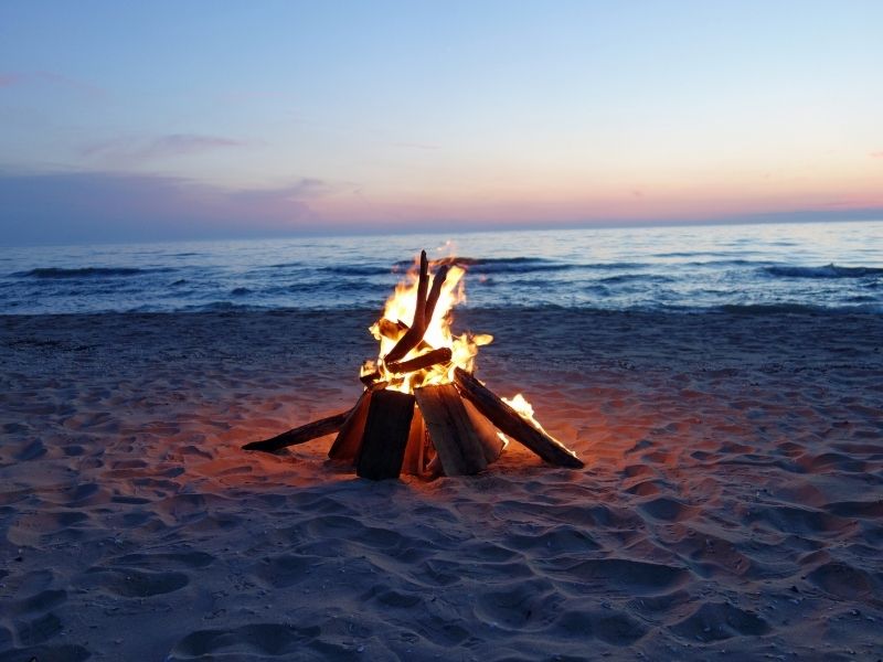 Beach Bonfire Sleeping Bear Dunes