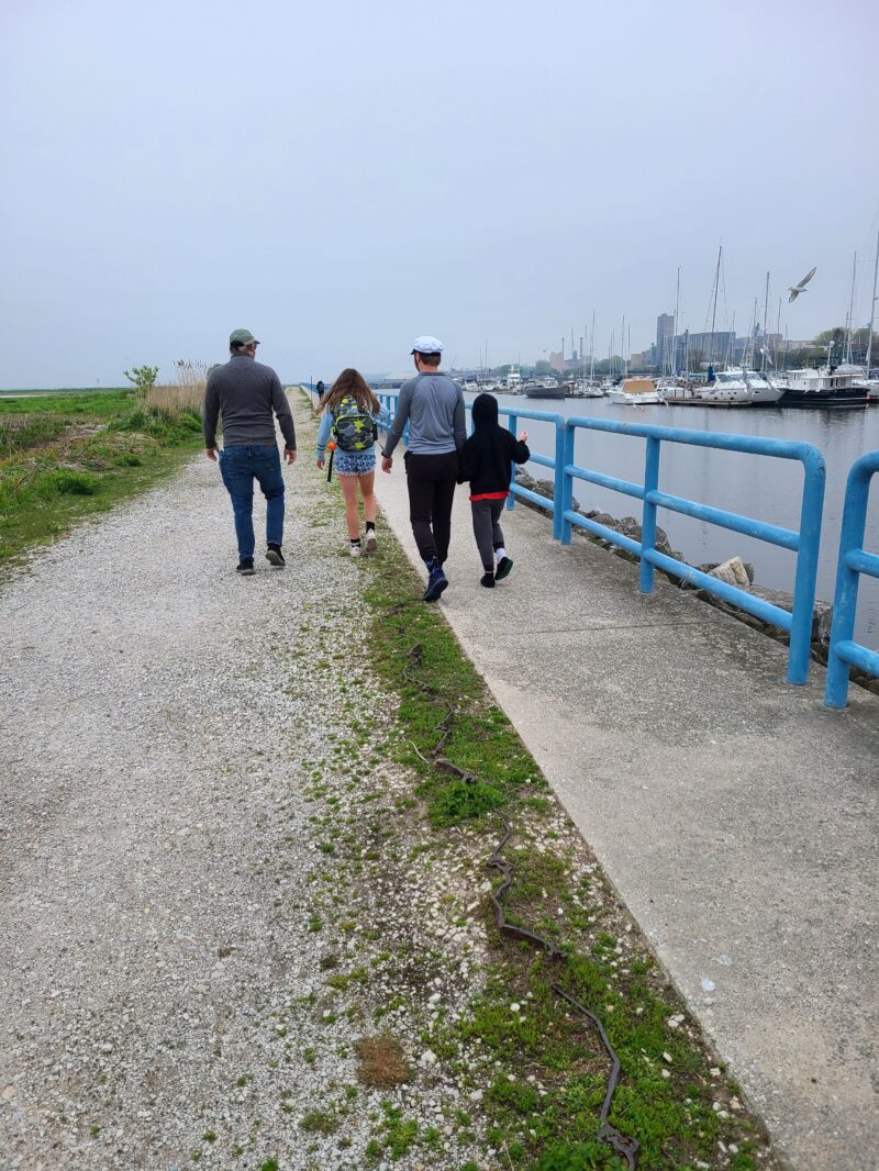 Family Walking Mariners Trail Manitowoc Rudd