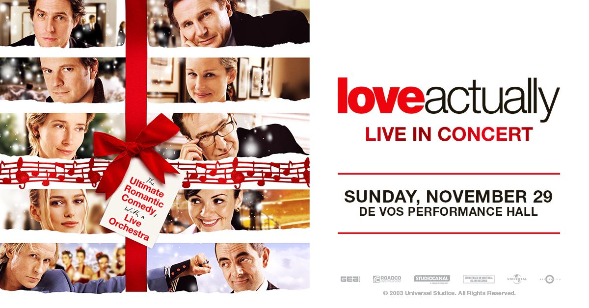 DeVos Performance Hall Love Actually Webpage