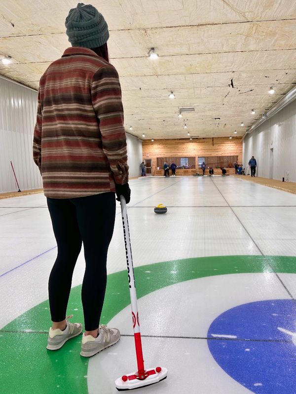 curling lesson with the Leelanau Curling Club
