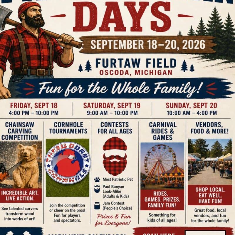 Oscoda Area Chamber Presents Paul Bunyan Days Webpage 1