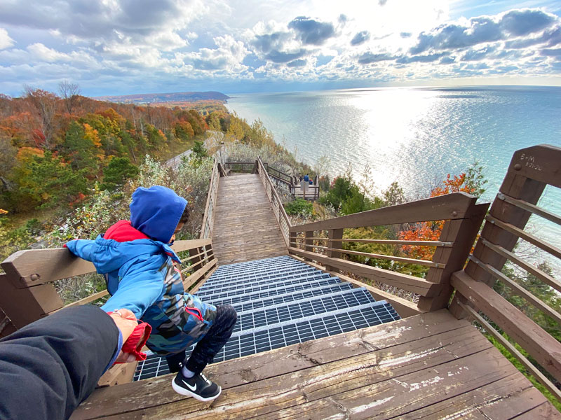 Arcadia Overlook Manistee Fall Stairs Brooks