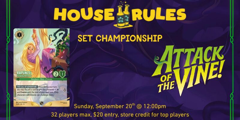 Attack Of The Vine Set Championship House Rules Board Game Lounge