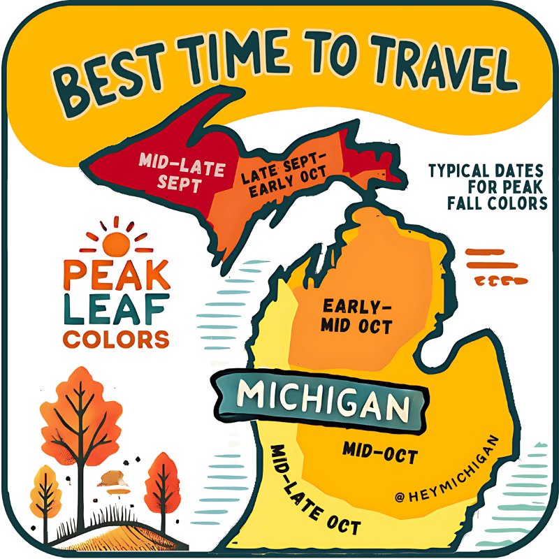Michigan Fall Colors Map