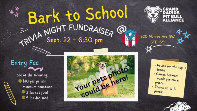 Submission Bark To School Trivia Fundraiser