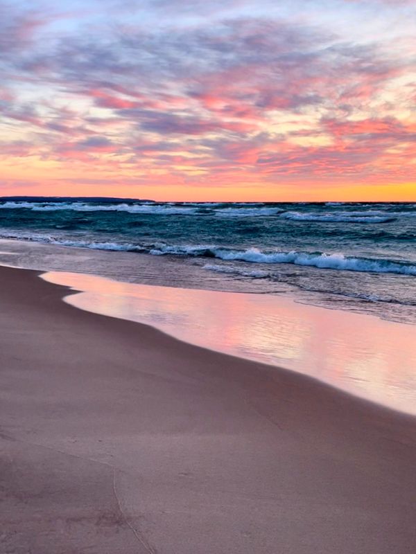 Sunset, Good Harbor Beach, Lake Michigan, Leelanau Peninsula, Cox