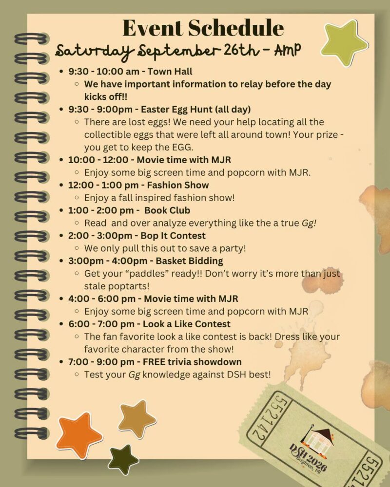 2026 Stars Hallow Schedule