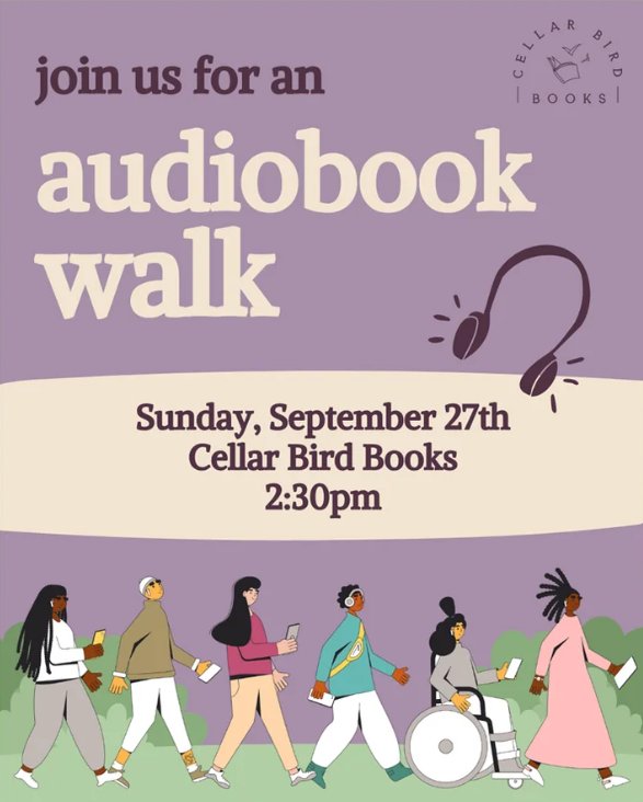 Cellar Bird Books Audiobook Walk Website