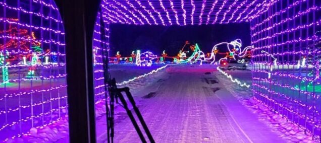 Looking Out From GR Holiday Lights Trolley